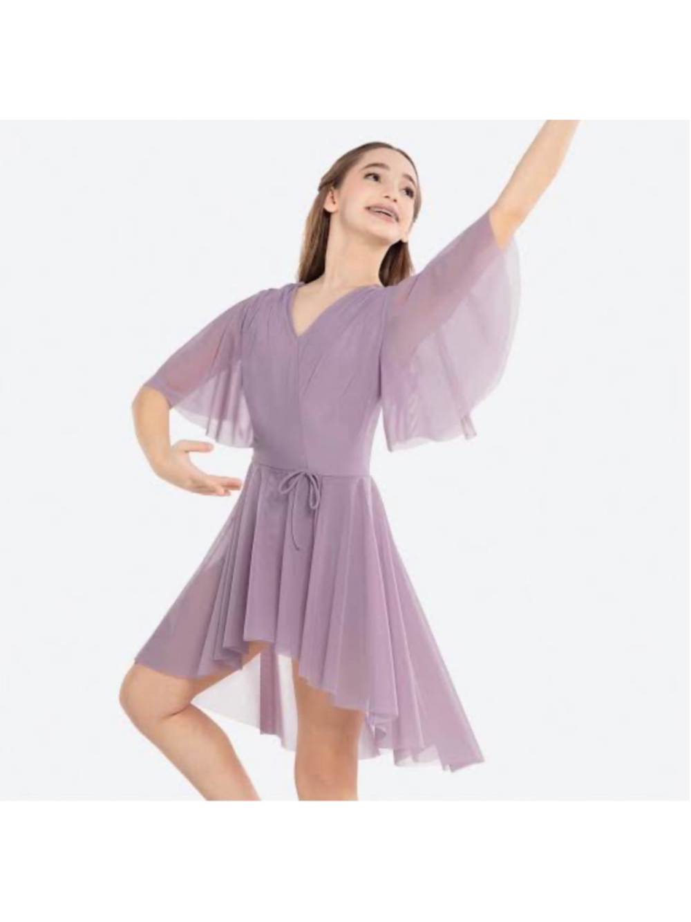 Revolution Dance Ballet Figure Skating Dress Lavender Shorts Size SA Flowy